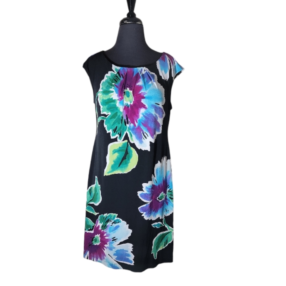 Studio by London Times cap sleeve floral print dress size 8